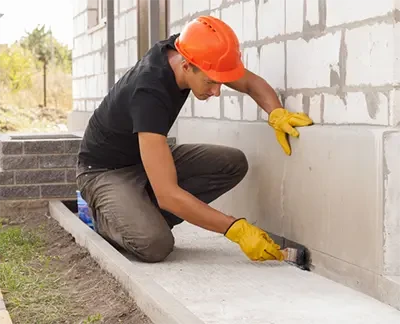 contractor repairing a home's foundation